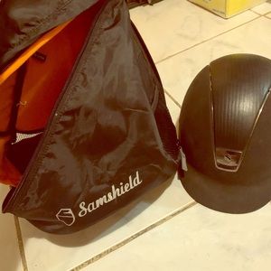 Samshield helmet with backpack